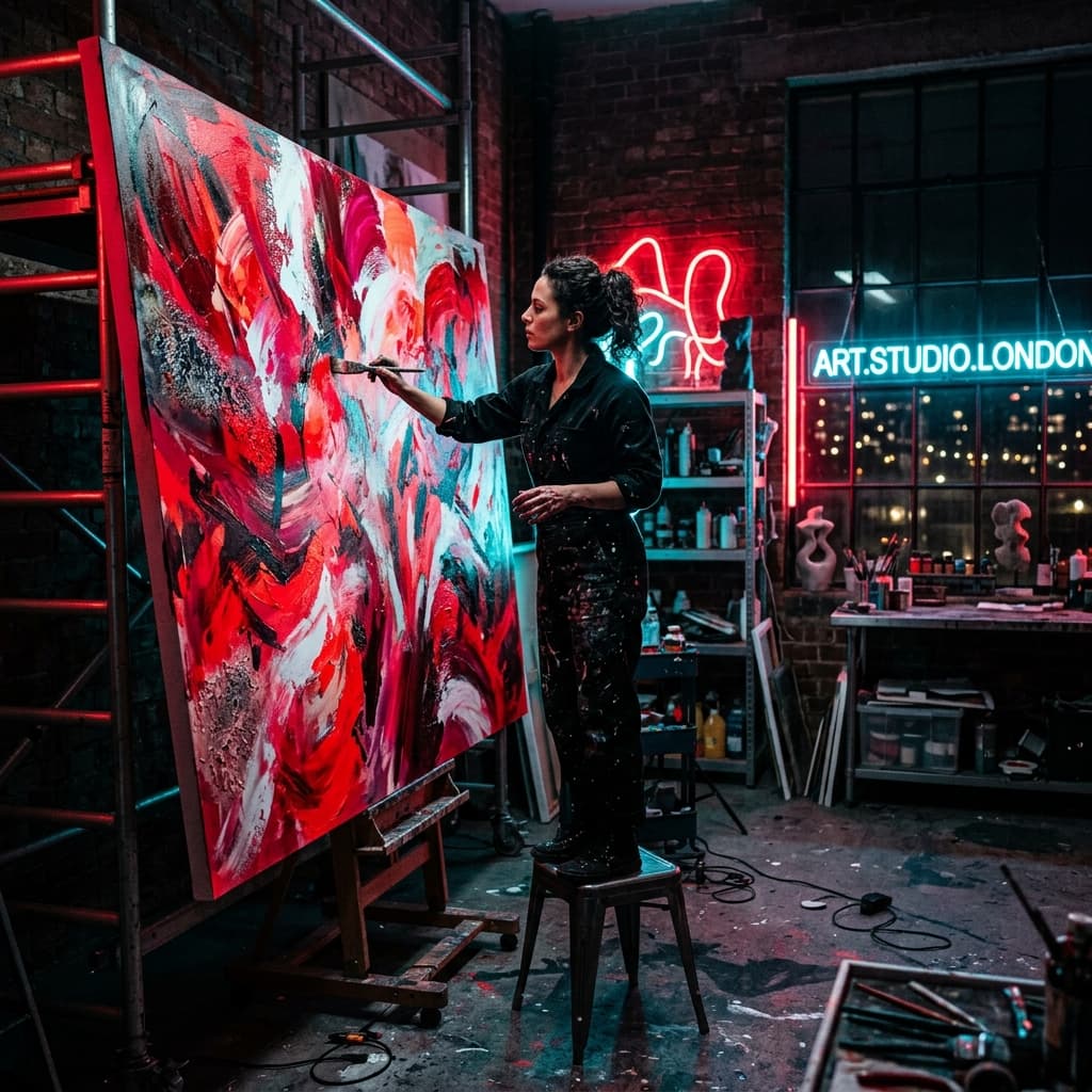 Artist at work